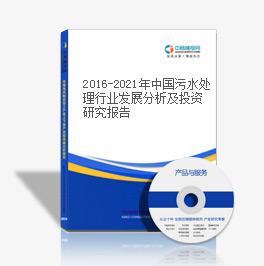 2021年中国污水处理行业发展分析及投资研究报告无形资产评估